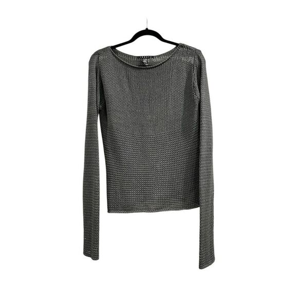 Theory Sweaters - Theory Women's Gray Knit Pullover Sweater Size L Long Sleeve Casual